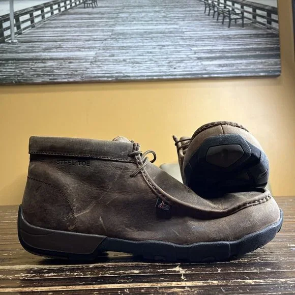 Justin Men's Driver Moc Slip Resistant EH Steel Toe Work Boot 235 Size 13